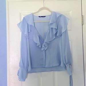 Periwinkle Zara blouse in perfect condition!